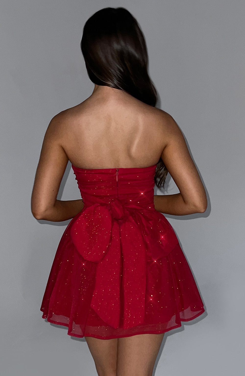Katrina Mini Dress - Red Sparkle